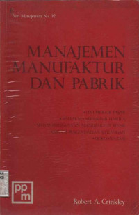 Image of Manajemen manufaktur dan pabrik